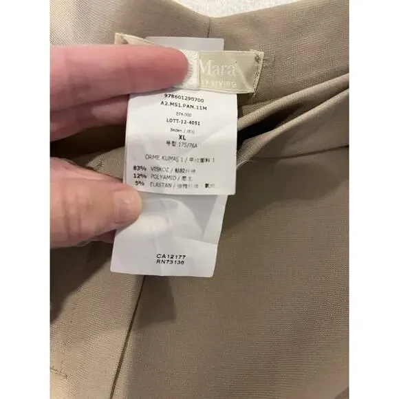 S Max Mara Jersey Stretch Viscose Tab Straight Leg Trouser Pants XL Quiet Luxury - Picture 6 of 7